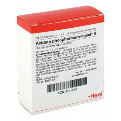 ACIDUM PHOSPHORICUM INJEEL S ampullid, 10 tk