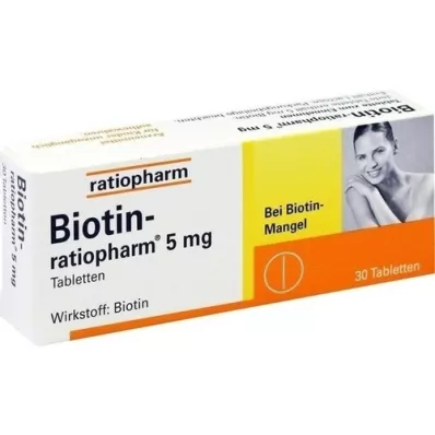 BIOTIN-RATIOPHARM 5 mg tabletid, 30 tk