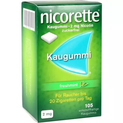 NICORETTE 2 mg värske piparmündi närimiskumm, 105 tk