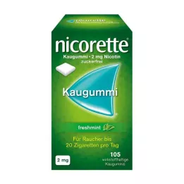 NICORETTE 2 mg värske piparmündi närimiskumm, 105 tk