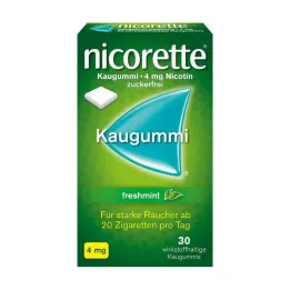 NICORETTE 4 mg värske piparmündi närimiskumm, 30 tk