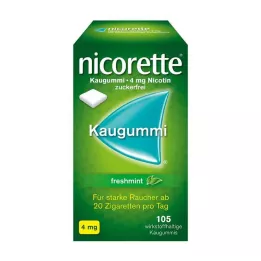 NICORETTE 4 mg värske piparmündi närimiskumm, 105 tk