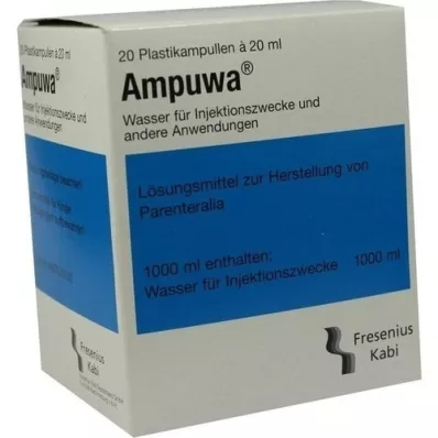 AMPUWA Plastikampullid süstimiseks/infusiooniks, 20X20 ml