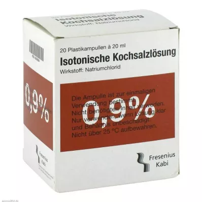 KOCHSALZLÖSUNG 0,9% plastist amp.Fresenius, 20X20 ml