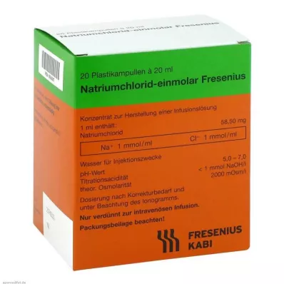 Soolalahus Fres.5,85% plastist infusioonilahuse kontsentraat, 20X20 ml