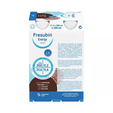 FRESUBIN ENERGY DRINK Šokolaadist joogipudel, 4X200 ml