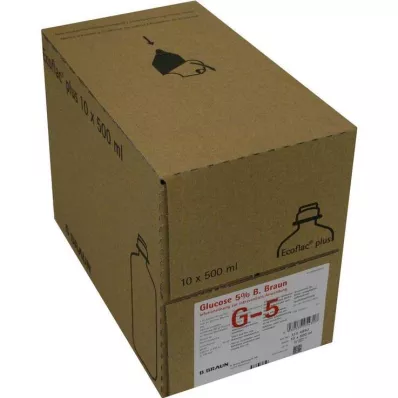 Glükoos 5% B.Braun Ecoflac P, 10X500 ml