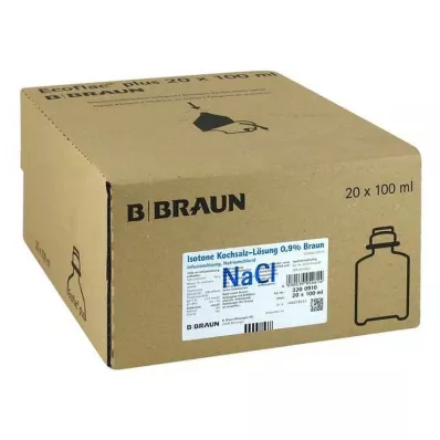 ISOTONE Soolalahus 0,9% Braun Ecoflac Plus, 20X100 ml