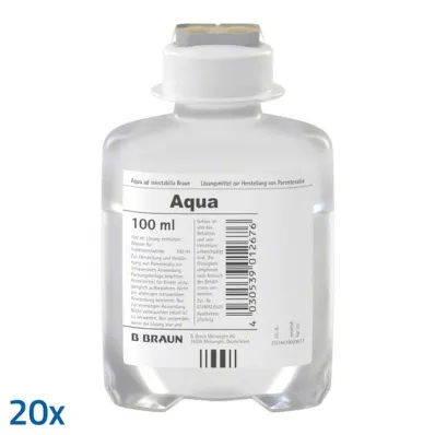 AQUA AD injectabilia Ecoflac Plus süstelahus, 20X100 ml