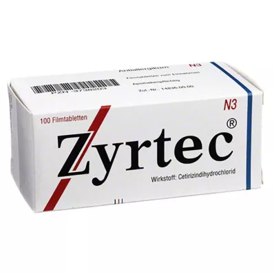 ZYRTEC Õhukese polümeerikattega tabletid, 100 tk ZYRTEC Õhukese polümeerikattega tabletid, 100 tk