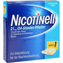 NICOTINELL 21 mg/24-tunnine plaaster 52,5 mg, 14 tk