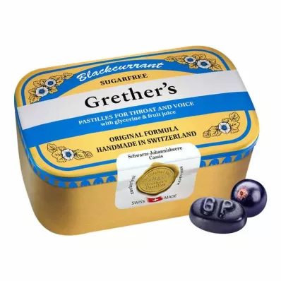 GRETHERS Blackcurrant Silver zf.Past.tin, 440 g