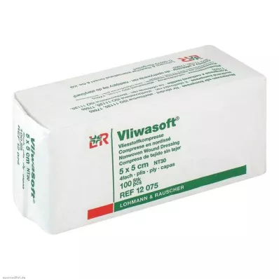 VLIWASOFT mittekootud kompressid 5x5 cm mittesteriilsed 4l, 100 tk