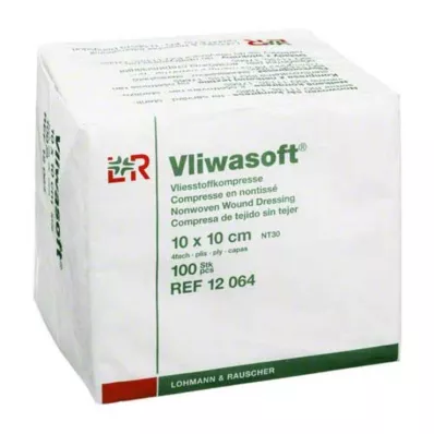 VLIWASOFT Mittekootud kompressid 10x10 cm mittesteriilsed 4l, 100 tk