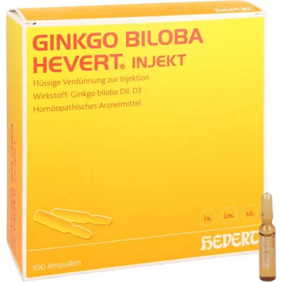 GINKGO BILOBA HEVERT Süstiampullid, 100 tk