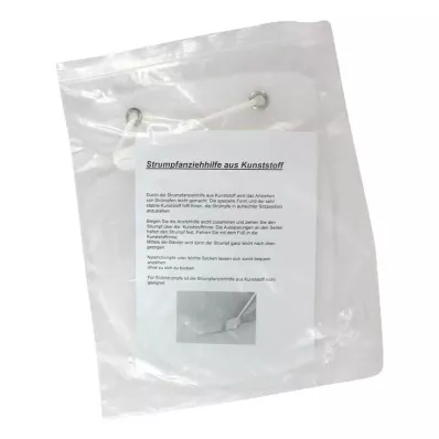 STRUMPFANZIEHHILFE plastikust rihmaga, 1 tk