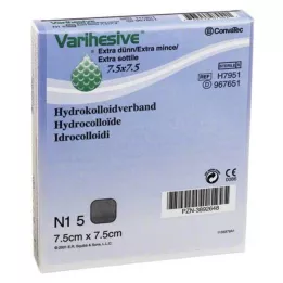 VARIHESIVE eriti õhuke 7,5x7,5 cm HKV hüdroaktiivne, 5 tk