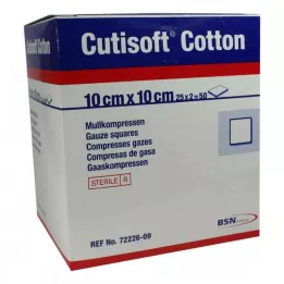 CUTISOFT Puuvillakompr.10x10 cm ster.12x, 25X2 St