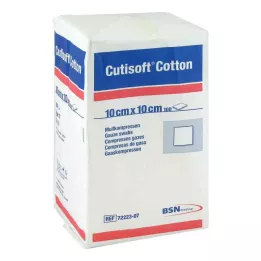 CUTISOFT Puuvillane kompr.10x10 cm unster.12x, 100 tk
