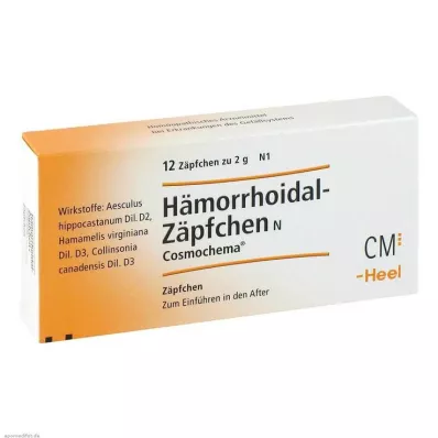 HÄMORRHOIDAL Suppositooriumid N Cosmochema, 12 tk