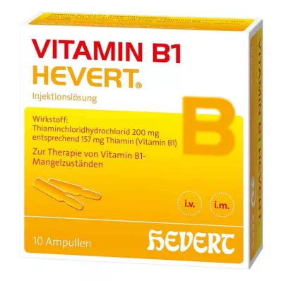 VITAMIN B1 HEVERT ampulli, 10 tk