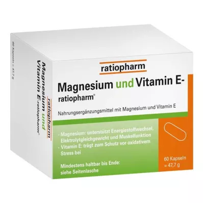 Magneesiumi ja E-vitamiini ratiopharm, 60 tk