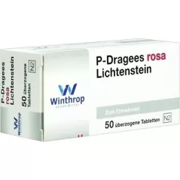 P DRAGEES roosa, 50 tk