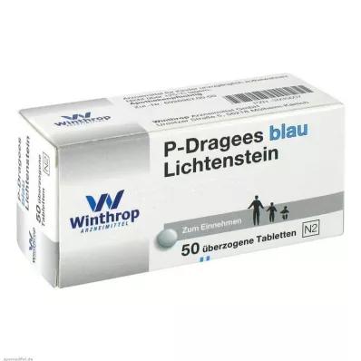 P DRAGEES sinine, 50 tk P DRAGEES sinine, 50 tk