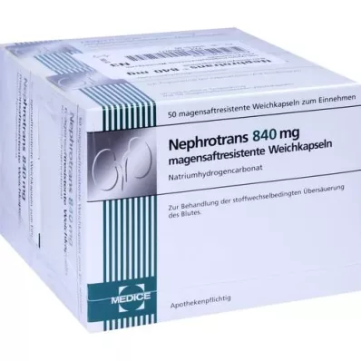 NEPHROTRANS 840 mg enteroidkattega kapslid, 100 tk