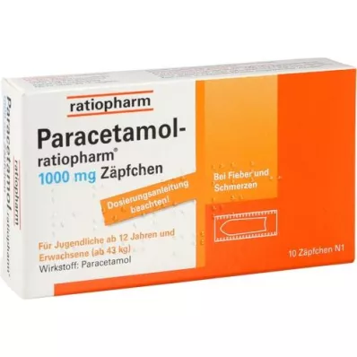 PARACETAMOL-ratiopharm 1000 mg suposiitrid, 10 tk