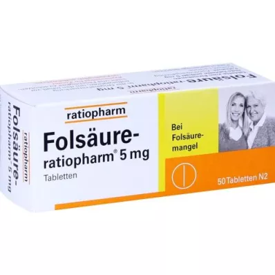 FOLSÄURE-RATIOPHARM 5 mg tabletid, 50 tk