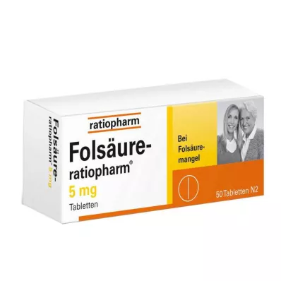 FOLSÄURE-RATIOPHARM 5 mg tabletid, 50 tk