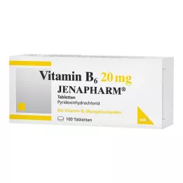 VITAMIN B6 20 mg Jenapharm tabletid, 100 tk