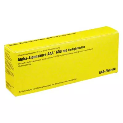 ALPHA LIPONSÄURE AAA 600 mg süsteviaalid, 5X50 ml