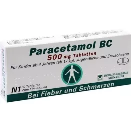 PARACETAMOL BC 500 mg tabletid, 10 tk