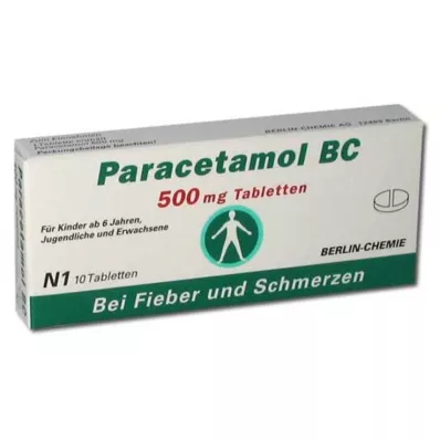 PARACETAMOL BC 500 mg tabletid, 10 tk