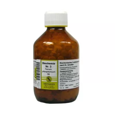 BIOCHEMIE 3 Ferrum phosphoricum D 6 tabletti, 1000 tk