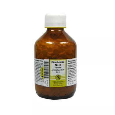 BIOCHEMIE 3 Ferrum phosphoricum D 12 tabletti, 1000 tk
