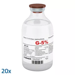 GLUCOSE 5% B.Brauni süstelahus, 20X50 ml