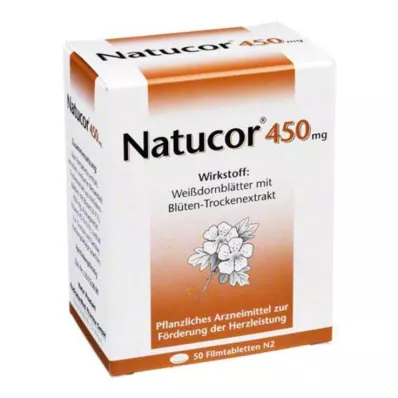 NATUCOR 450 mg õhukese polümeerikattega tabletid, 50 tk NATUCOR 450 mg õhukese polümeerikattega tabletid, 50 tk