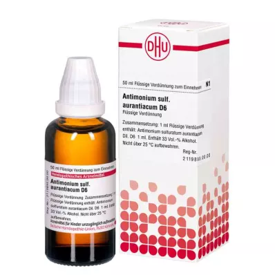 ANTIMONIUM SULFURATUM aurantiacum D 6 Lahjendus, 50 ml
