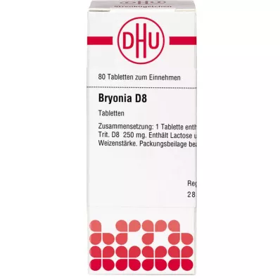 BRYONIA D 8 tabletti, 80 tk