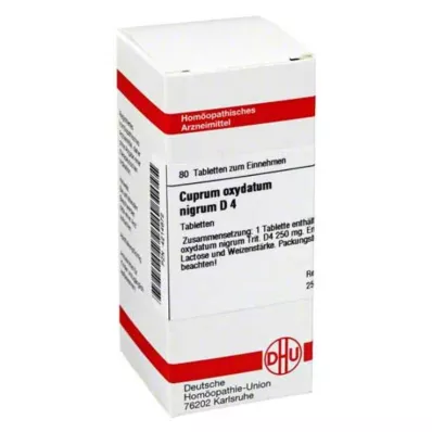 CUPRUM OXYDATUM nigrum D 4 tabletti, 80 tk