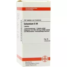 GELSEMIUM D 30 tabletti, 200 tk