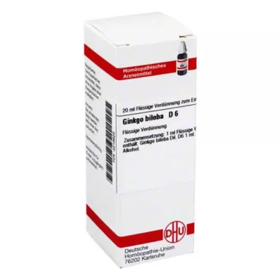 GINKGO BILOBA D 6 Lahjendus, 20 ml