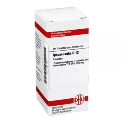 IPECACUANHA D 12 tabletti, 80 tk