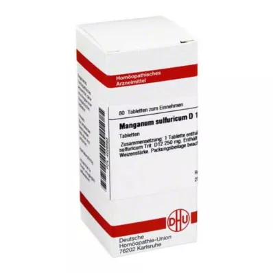MANGANUM SULFURICUM D 12 tabletti, 80 tk