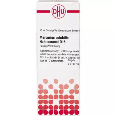 MERCURIUS SOLUBILIS Hahnemanni D 15 lahjendus, 50 ml