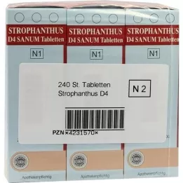 STROPHANTHUS D 4 Sanum tabletid, 3X80 St