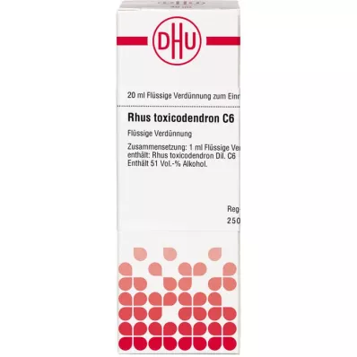 RHUS TOXICODENDRON C 6 Lahjendus, 20 ml